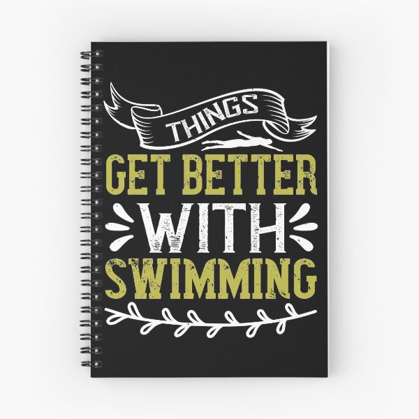 Item preview, Things Get Better With Swimming designed and sold by GoodVibeDesign.