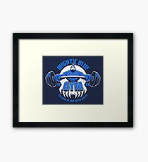 Mighty Blue Gym Framed Print