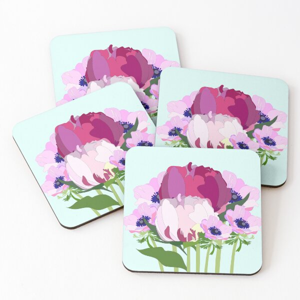 Item preview, Pink peonies and anemones bouquet designed and sold by orangerinka.