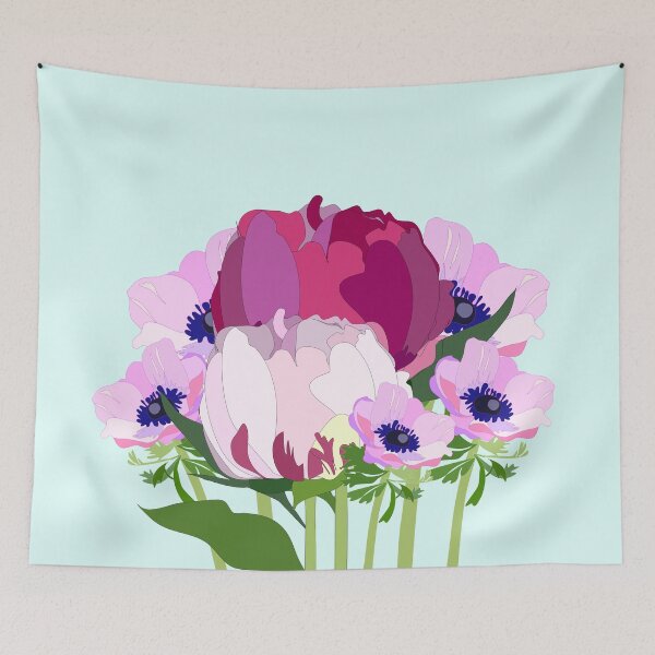 Item preview, Pink peonies and anemones bouquet designed and sold by orangerinka.
