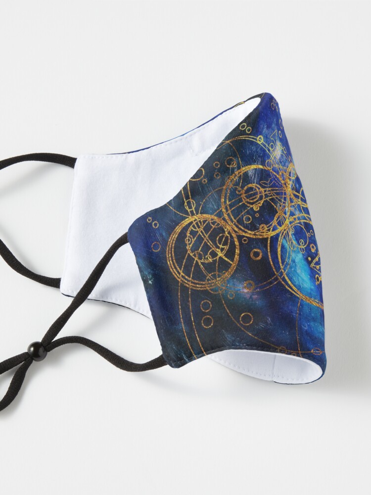 Alternate view of Time Lord Writing (blue) Mask