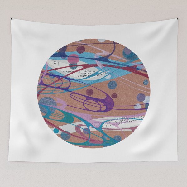 Item preview, DOTTIBE ORIGIN - Original handmade collage & inks fine art circle designed and sold by Azanza.