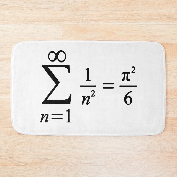 Item preview, sum of inverse squared numbers, math and algebra basics designed and sold by NoetherSym.