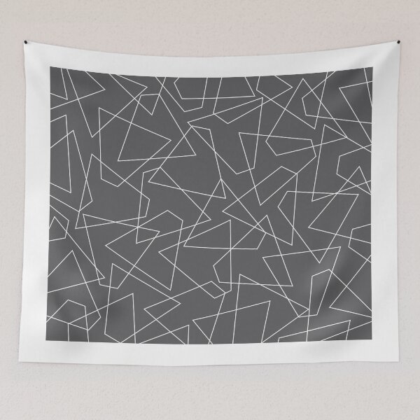 Item preview, Abstract geometric pattern - gray and white. designed and sold by K.S ART.