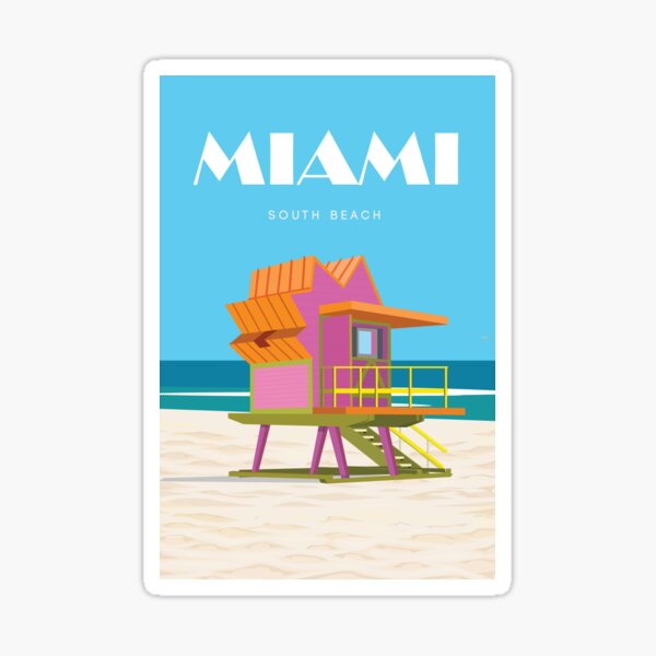 Miami Dolphins Miami Vice Miami Skyline Football theme type MAGNET |