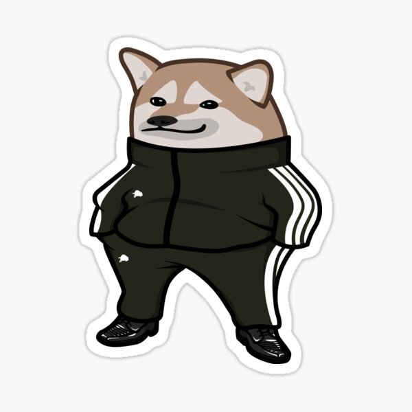 Мем собака руки в карманах Slav Doge Stickers for Sale Redbubble