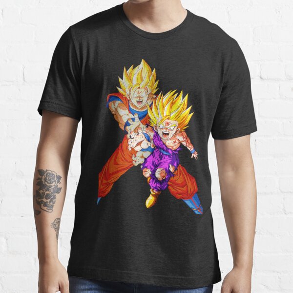 Son Goku SSJ2 and Son Gohan SSJ2 Essential T-Shirt by matthieu jouannet