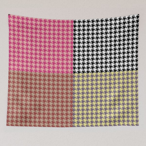 Item preview, Multicolor Houndstooth Line Pattern designed and sold by Luvjesus2.