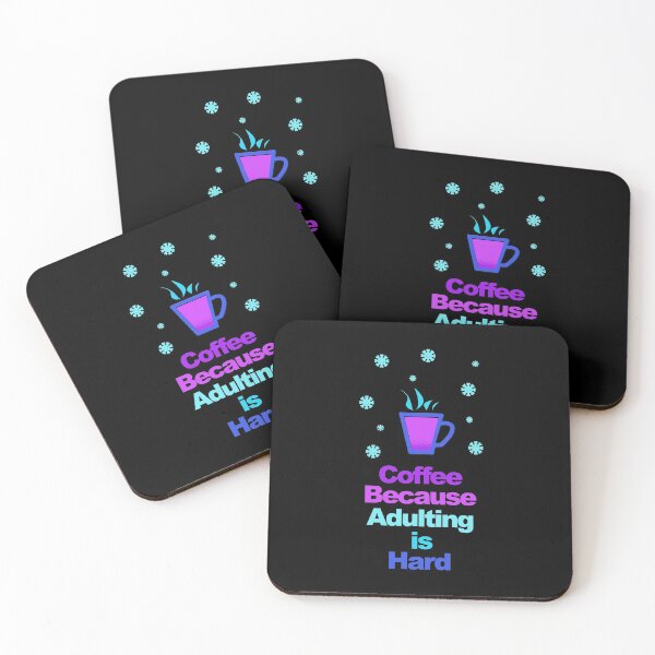 Item preview, Coffee Because Adulting is Hard (tropical colors) designed and sold by devilmaycorp.