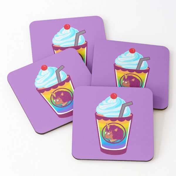Item preview, Unicorn afro with rainbow drink designed and sold by Mixture-DESIGN.