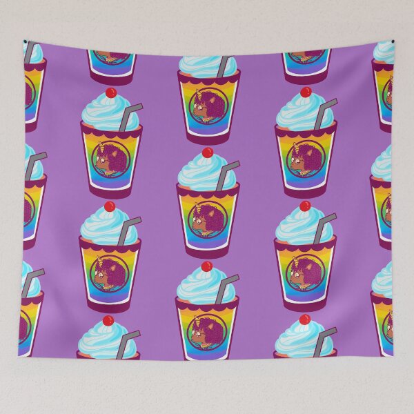 Item preview, Unicorn afro with rainbow drink designed and sold by Mixture-DESIGN.