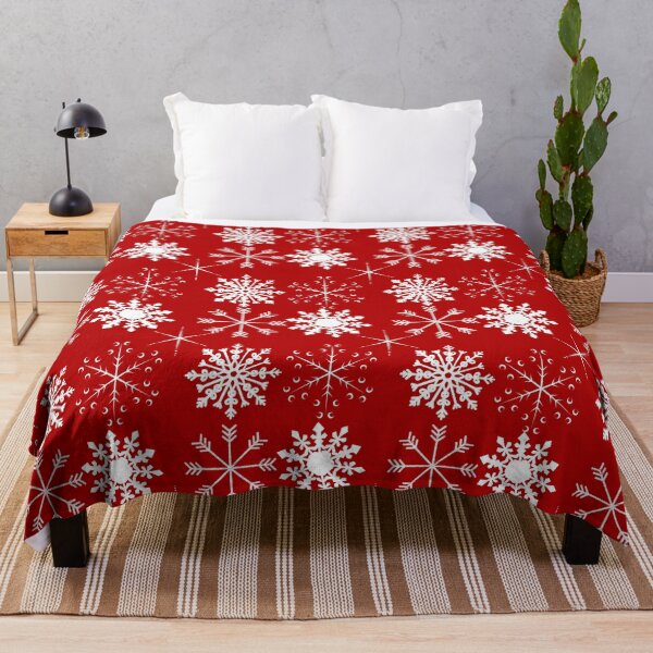 Item preview, Snowflakes on Red Background designed and sold by The Sober Art.