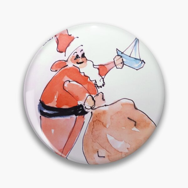 Item preview, Father Christmas, mask, Xmas, gift, gift idea, Santa - stationery, pillow, bag, clock, phone case, illustration, Christmas,Lynn Ede  designed and sold by Lynn Ede.