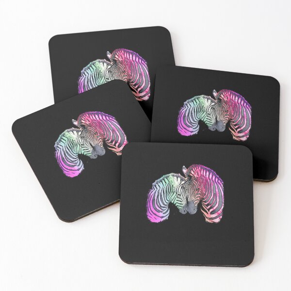 Artikelvorschau, Buntes Aquarell Zebra, Regenbogenfarbe, Farbe, Zebradruck, Tierdruck, bunte Zebrastreifen entworfen und verkauft von Collagedream.