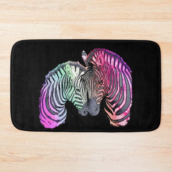 Artikelvorschau, Buntes Aquarell Zebra, Regenbogenfarbe, Farbe, Zebradruck, Tierdruck, bunte Zebrastreifen entworfen und verkauft von Collagedream.