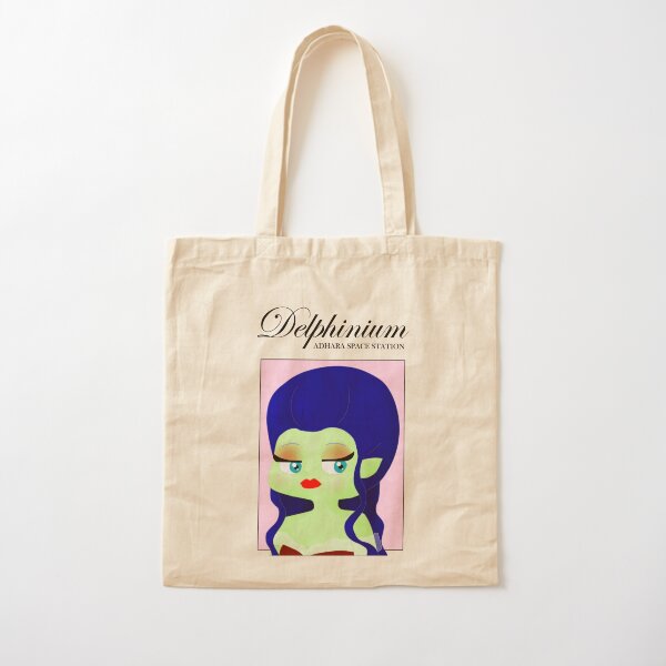 Adhara Space Station: Delphinium Cotton Tote Bag