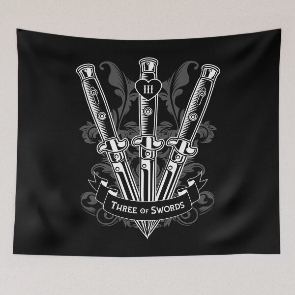 Item preview, Three Of Swords Tarot Card Astrology Switchblades designed and sold by GrandeDuc.