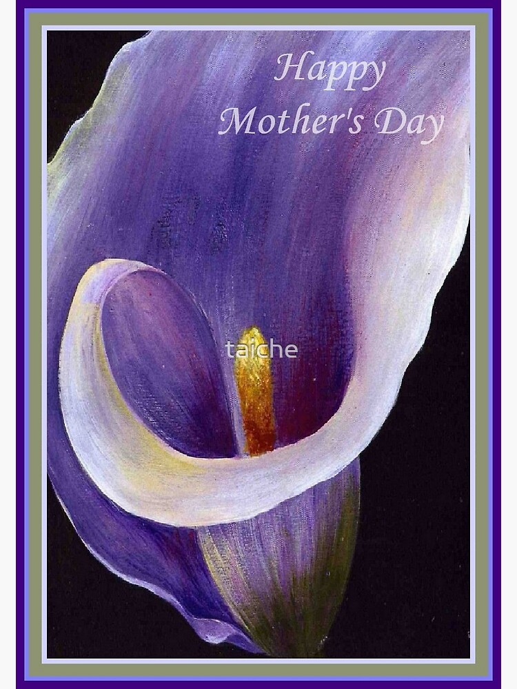 "Happy Mother's Day Lavender Calla Lily" Poster by taiche Redbubble