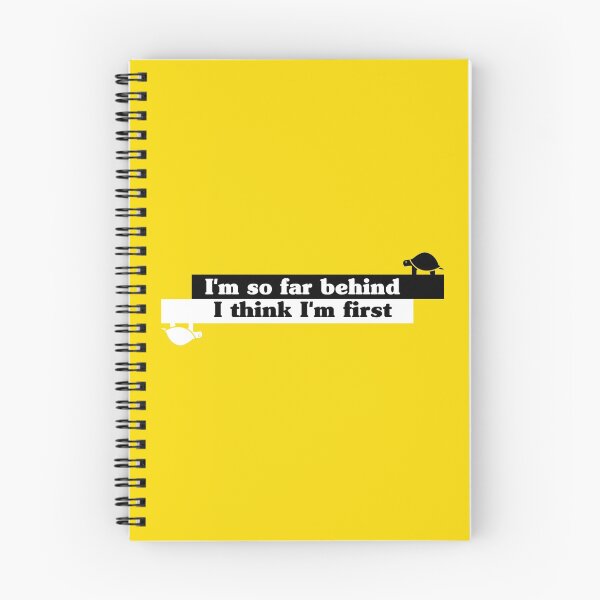 Item preview, I'm so far behind, I think I'm first funny tortoise typography designed and sold by Happy Puppy Print On Demand.
