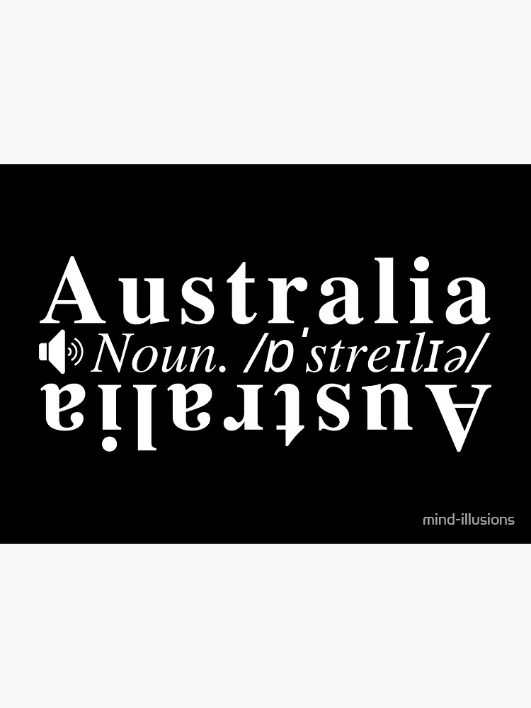 "Clever Australia definition (upside down the land down under