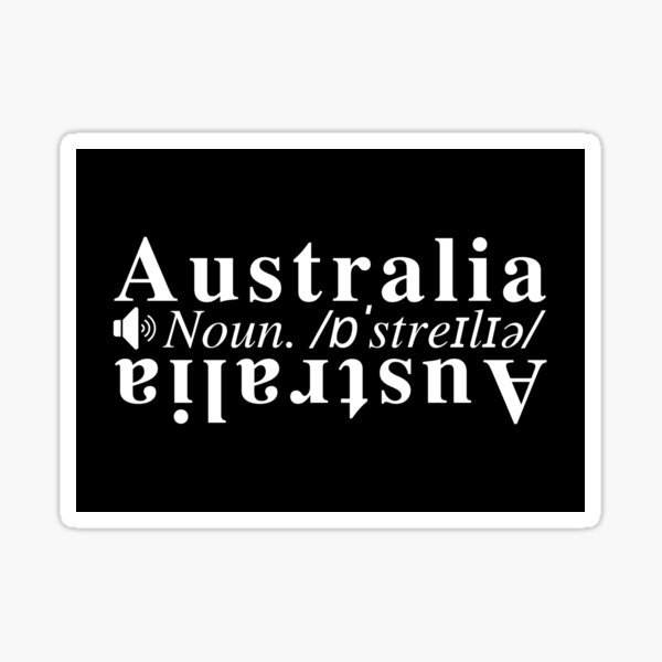 "Clever Australia definition (upside down the land down under