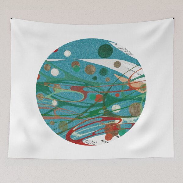 Item preview, BEATE ORIGIN - Original handmade collage & inks fine art circle designed and sold by Azanza.