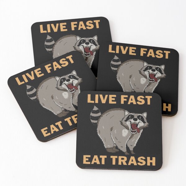 Item preview, Raccoon - Live Fast Eat Trash designed and sold by ValentinaHramov.