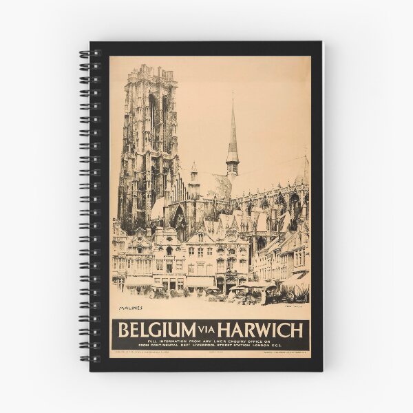 Item preview, retro classic Belgium via Harwich poster designed and sold by CorasPosters.
