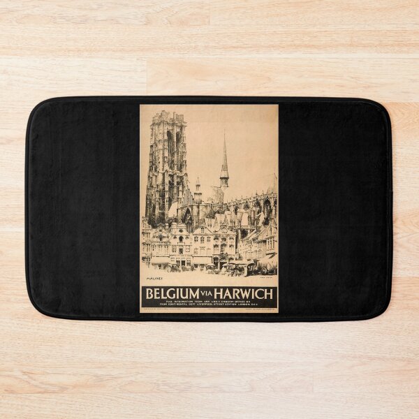 Item preview, retro classic Belgium via Harwich poster designed and sold by CorasPosters.