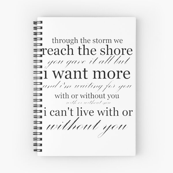 Item preview, With or Without you U2 Lyrics  designed and sold by Marcuccio.
