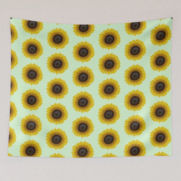 Aperçu de l'œuvre Genre de tournesol jaune et description de l'impression créée et vendue par DesignsBySaxton.
