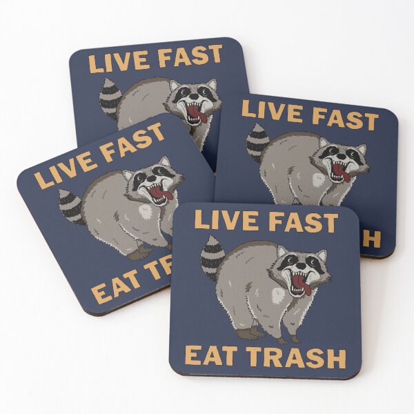 Item preview, Raccoon - Live Fast Eat Trash designed and sold by ValentinaHramov.