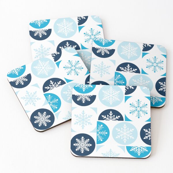 Item preview, Snowflakes Christmas patchwork in blue and white  designed and sold by Fibracreativa.