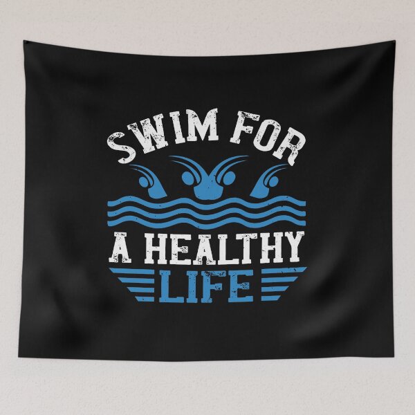 Item preview, Swim For A Healthy Life designed and sold by GoodVibeDesign.