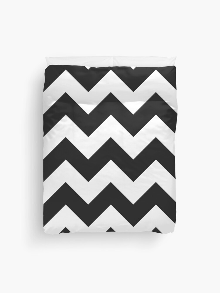 black and white zig zag duvet cover