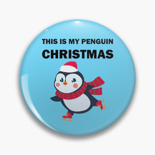 Item preview, This is my penguin christmas funny ice skating cute penguin with christmas scarf  designed and sold by SGS-.