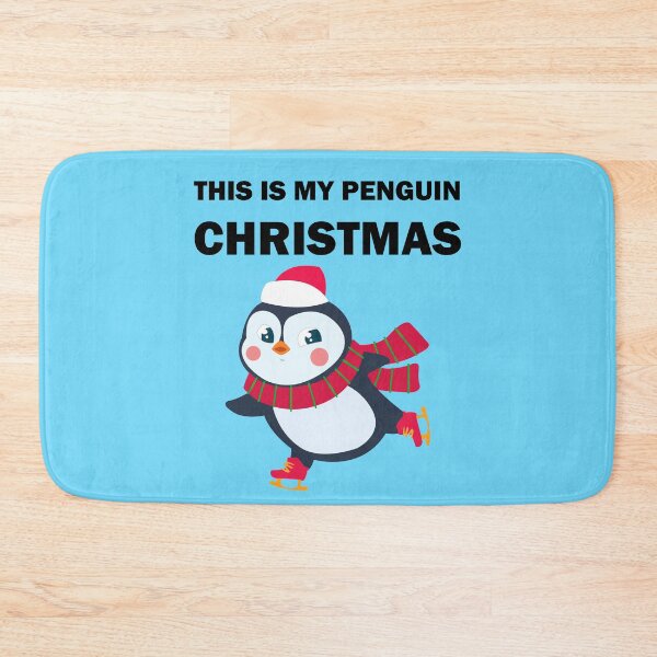 Item preview, This is my penguin christmas funny ice skating cute penguin with christmas scarf  designed and sold by SGS-.