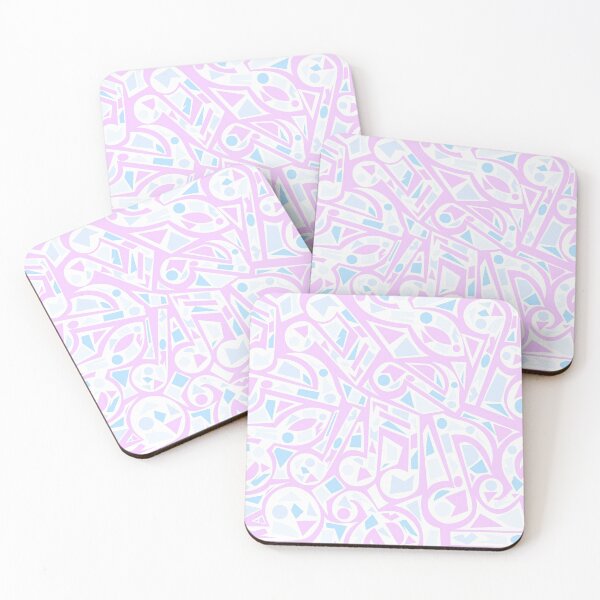 Item preview, Pastel Pink and Blue Abstract Music Notes Mosaic designed and sold by everything4eva.