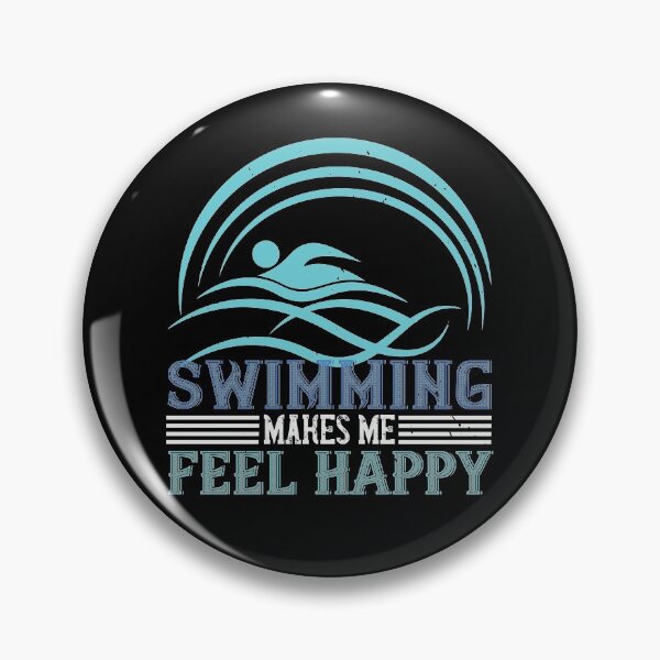 Item preview, Swimming Makes Me Feel Happy designed and sold by GoodVibeDesign.