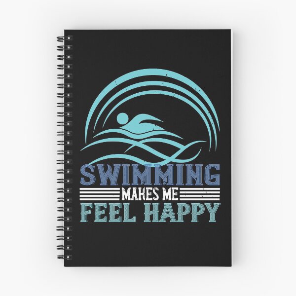 Item preview, Swimming Makes Me Feel Happy designed and sold by GoodVibeDesign.