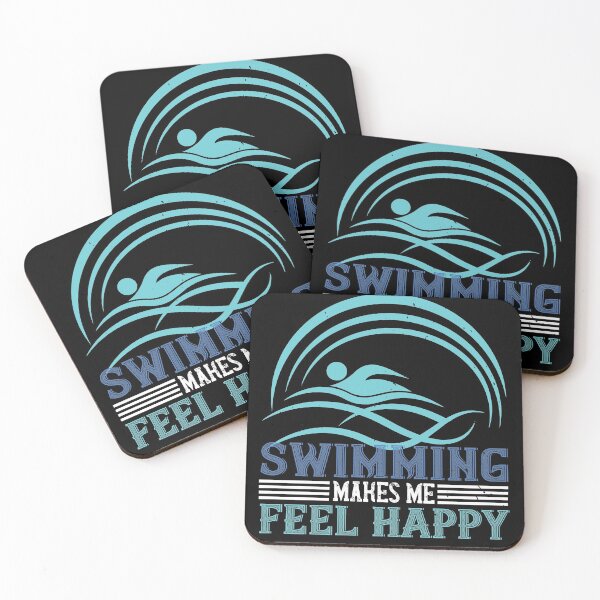 Item preview, Swimming Makes Me Feel Happy designed and sold by GoodVibeDesign.