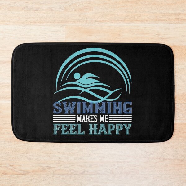 Item preview, Swimming Makes Me Feel Happy designed and sold by GoodVibeDesign.