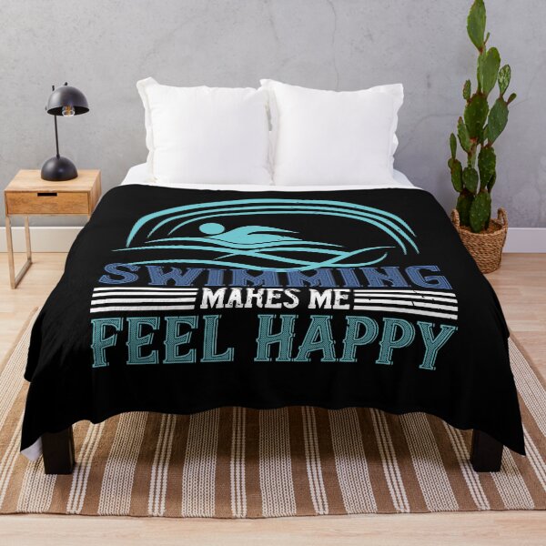 Item preview, Swimming Makes Me Feel Happy designed and sold by GoodVibeDesign.