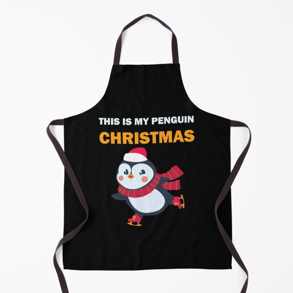 Item preview, This is my penguin christmas light text funny ice skating cute penguin with christmas scarf designed and sold by SGS-.