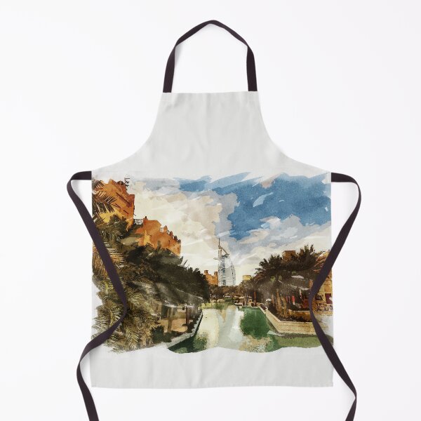 Item preview, Dubai Emirates Awesome Watercolour Souvenir Fine Art Painting designed and sold by Naumovski.