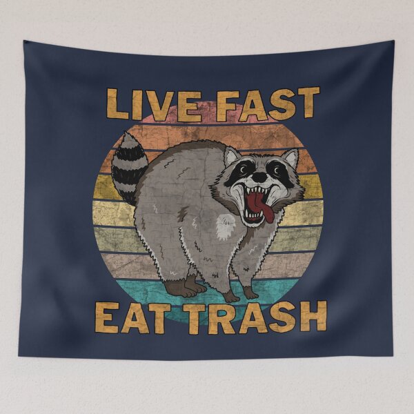 Item preview, Raccoon - Live Fast Eat Trash designed and sold by ValentinaHramov.