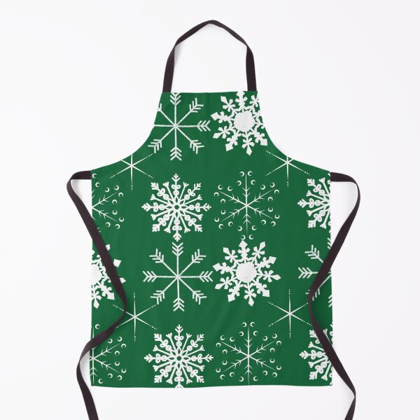 Item preview, Icy Snowflakes on Green Background designed and sold by The Sober Art.