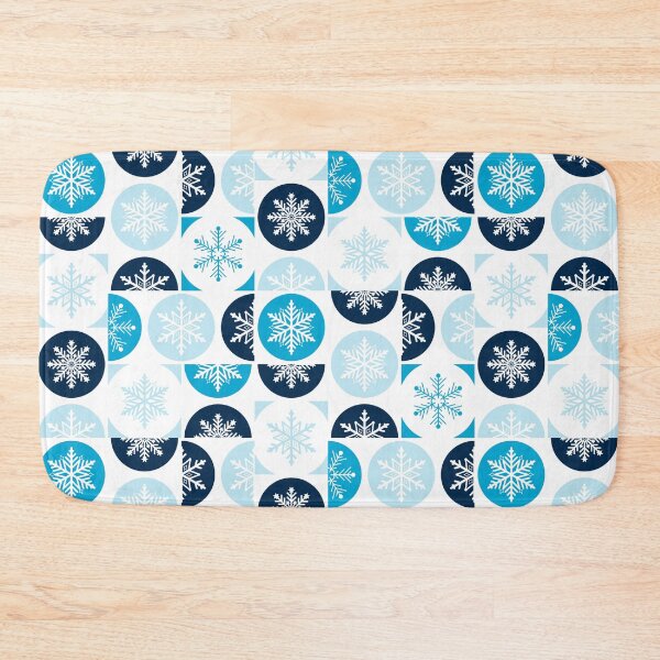 Item preview, Snowflakes Christmas patchwork in blue and white  designed and sold by Fibracreativa.