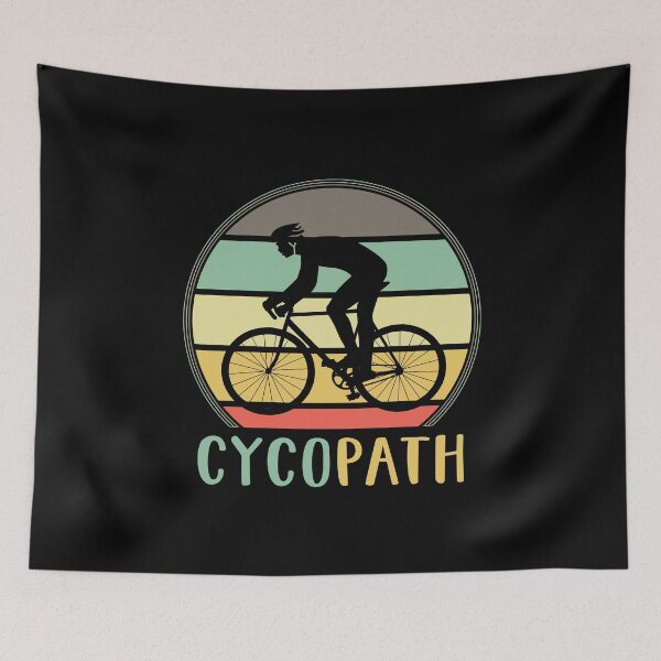 Item preview, Cycopath - Funny Cycling Lover Pun Vintage Retro Sunset designed and sold by Scratches Tees.