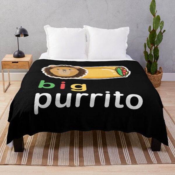 Item preview, Big Purrito Lion in a Burrito Funny Pun Gift designed and sold by Scratches Tees.
